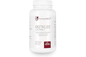 ‎FÜRSTENMED FürstenMED® Rotklee Kapseln Hochdosiert mit 500mg Rotklee-Extrakt (40mg Isoflavone) mit Hopfen, 120 Kapseln, Laborgeprüft, Vegan & ohne Zusatzstoffe