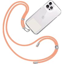 Lot De 2 Cordons De Téléphone Universels Pour Cou/bandoulière - Longueur Réglable Jusqu'à 160 Cm - Polyester Et Métal - Pour Téléphone Avec Coque