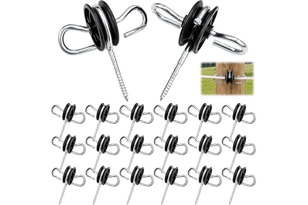 VETOLAKA 20 stycken ringisolator dubbelkrokar: betestaketisolatorer, stolplträisolator, dubbla krokar torgrisolatorer, betest