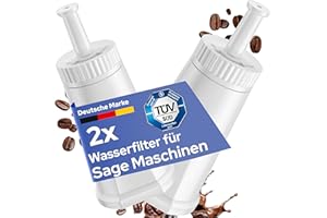 MILUX 2 filtri dell'acqua di ricambio per Sage [certificato TÜV] – per Sage Barista Pro/Touch/Express/Oracle/e molti altri – Sostituire SES008 / SES810 / SES875 / SES880 / SES920 / SES980 / SES990