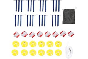 FOCKET Flag Football Set, 14 Player Flag Football Belt and Flag Set, Easy Tear Off Belt for Kids or Adults Flag Football Players Complete Indoor Outdoor Training Set (Red and Blue), Red and Blue