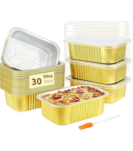 VFFNFF Lot De 50 Plats Aluminium Jetables 600 Ml – Assiettes Barbecue, Pique-Nique, Gâteau, Camping, Restauration