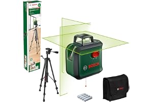 krysslaser AdvancedLevel 360 med stativ (tre laserlinjer inkl. 360° för inriktning i ett helt rum, i kartong)