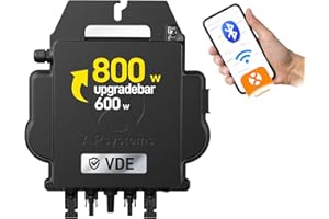 ALLDREI® Wechselrichter EZ1-M, 600W/800W updatefähig, inkl. integrierter WLAN & Bluetooth Überwachung, Mikro Wechselrichter für Balkonkraftwerk, 0% MwSt.