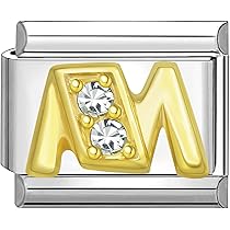 Quiges 9mm Italian Charm - Edelstahl Teddybär Modul - Für Italienische Charm Armbänder