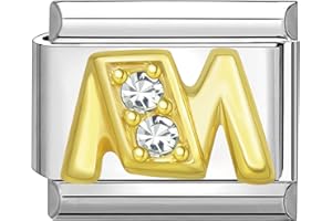 Quiges Dije Acero Inoxidable Link 9mm compatible con pulseras del estilo de Nomination #57