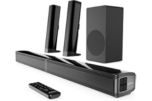 Oakcastle SB80 Xtra 200W 2.1 Channel Sound Bar for TV with External Subwoofer | Bluetooth 5.3 Soundbar with HDMI ARC, Optical, AUX & USB Playback | Home Cinema TV Speakers with Remote & Wall Mount