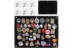 KINETICKRAFT Panneau de Brassage Tactique 60x45cm Pliable Tableau D'affichage Tactique Avec Crochet et Boucle pour Stockage et la Vtrine des Badges Patchs pour Combat Moral, Panneau de Support à Suspendre (Noir)