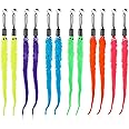 cobee Cat Wand Toy, Worms Toys Replacement with Bells, Replacement Refill Furry Tail Worm Interactive Cat Chaser Toys, Kittens Wand Refills Attachments for Kitten Training Exerciser Accessories(12pcs)