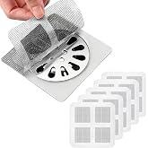 Trendy Home Disposable Drain Covers with Self Adhesive, 5 Pieces | Nylon Mesh, Hair Catcher Sticker, Drain Protection Sticker