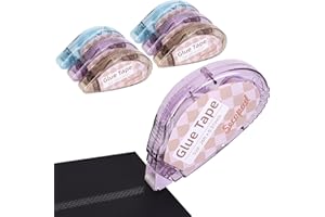 SECOPAD 6 unidades de cinta adhesiva de doble cara, cinta adhesiva para scrapbook, fotos, manualidades, 8 mm x 8 m