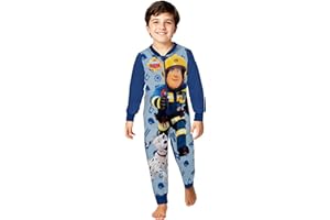 United Labels Fireman Sam Jumpsuit for Boys - Jumpsuit Kids Pyjama Pajamas Long Sleeve Blue (DE/NL/SE/PL, Numeric, 98, 104, Regular, Azul)