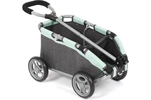 Bayer Chic 2000 – släp, liten vagn för nalles, dockor och leksaker, mörkgrå, melange antracit, mint, 660-67