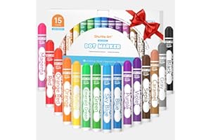 ‎SHUTTLE ART Shuttle Art Dot Markers, 15 farbige Kinderstifte auswaschbar, Bingo marker (Bingo Dabbers), Bingo Stempelstifte mit PDF-Malvorlagen, Ungiftige Tinte auf Wasserbasis