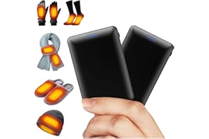 ‎HOTOKGOO HotokGoo 5000mAh Akku für beheizbare Handschuhe Socken Hausschuhe Mütze Schals – 5V2A Wiederaufladbarer DC & USB Ausgang Batteriepack für Heizkleidung