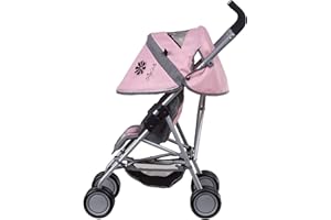 Daisy Chain Zipp Max, Passeggino per Bambole - Raccomandata per Bambini dai 4 ai 9 Anni (Classic Pink)