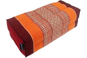 COLLUMINO Traditional Thai Kapok Yoga Support Block Cushion Meditation Pillow size 35 x 15cm