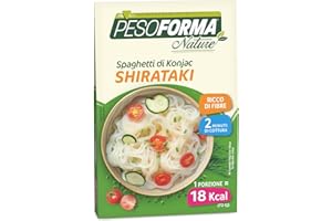 Pesoforma Nature Shirataki, Spaghetti di Konjac , solo 12 Calorie X 100Gr, 1 Porzione, 150 Gr