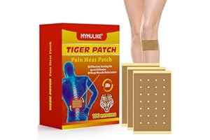 MYMULIKE 100 Count Tiger Patch, Pain Relief Patches, hot Patches for Neck and Shoulder, Pain Relief for Shoulder, hot Pain Patch for Knee, Lumbar Spine Knee Pain Relief Patches