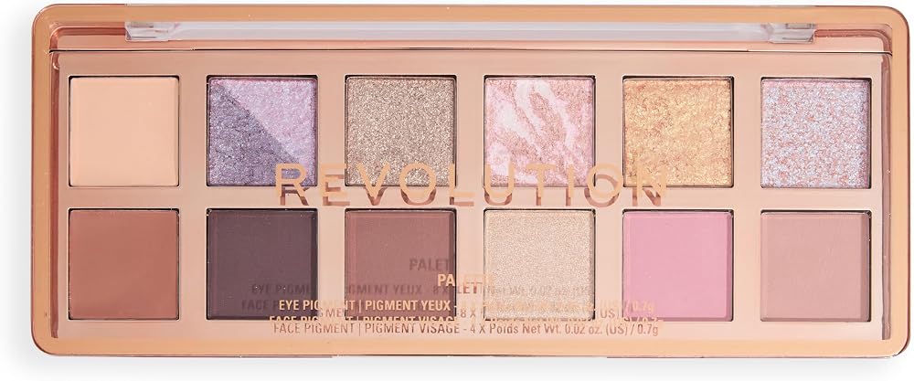 Revolution Beauty, The Enchanted Icon Göz Farı Paleti, 12 Ultra Pigmentli Mat ve Pırıltılı Kaplama ve Gölgeler, Uzun Ömürlü ve Karıştırılabilir, Vegan ve Zulüm İçermeyen, 3.5 oz