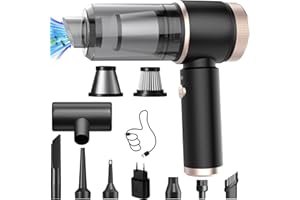 XUANHONG-TECH Handstaubsauger Akku Kabellos, 25000PA Starkes Saugen, 4-in-1 [Saugen, Blasen, Entlüften, Aufpumpen] mit 7 Aufsätzen, 5000mAh Akku & 30min Laufzeit, Auto Staubsauger Stark für Sofa, Tierhaare, Büro