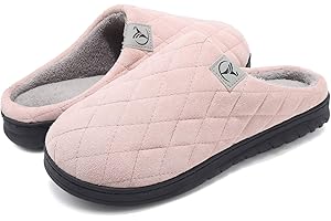 VIFUUR Femmes Pantoufles En Mousse À Mémoire Haute Densité Chaude Intérieur Extérieur en Laine comme Doublure Doublure Anti-dérapant À Glisser Chaussures