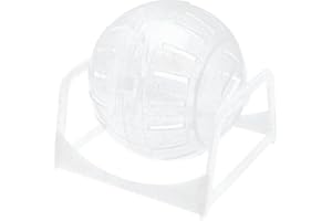 HAPPY PET happypet Critter's Choice Glitter Jogging Ball with Stand and Hanger, Toy for Small Animals,White