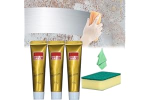NIHEXO 2022 New Metal Polishing Paste, All Metal Polish Cream, Ultimate Metal Polish Cream with Sponge and Towel, All Metal Polish Tube, Stainless Steel/Aluminum/Brass/Copper or Gold Polish Cleaner (3PCS)