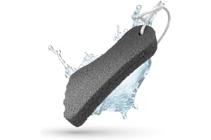 ‎LA ROSA PRODUCTOS PROFESIONALES LaRosa PUMICE SPA Fußförmiger Bimsstein – Schwarz mit Kordel