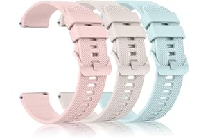 Amzpas 3 paski do zegarka Garmin Vivoactive 5/ Garmin Vivoactive 3/ Vivomove 3 / HR/Luxe/Style, silikonowe paski 20 mm do zegarka Garmin Forerunner 55/245/645