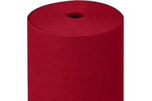 HORECA COLLECTION MAXI PRODUCTS - Camino de Mesa TNT Precortado a 30 cm - 0,4 x 12 m - Rojo - Tejido no Tejido Spunbond (TNT) - Desechable con Efecto Tela - Resistente a Líquidos - Catering - IMPERMEABLE
