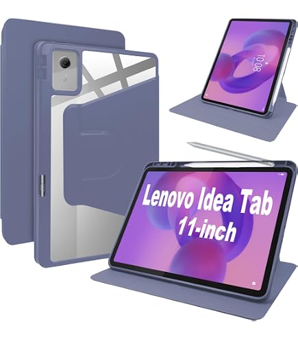 Coque Lenovo Idea Tab 11" Avec Protection Écran Verre Trempé - Housse Transparente Antichoc Veille Auto