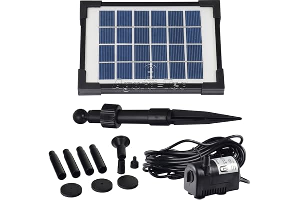 AT-2W pompe de bassin solaire 2 Watt Hmax:. 170L / h Fontaine Hauteur: 0,65 m pour étang ou une fontaine jardin