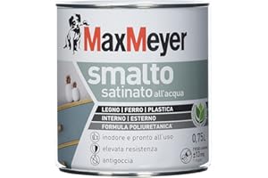 Maxmeyer Smalto All'Acqua Poliuretanico Satinato Bianco 0,75 L