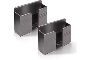 LHYBTM Wandhalterung Handy Ladegerät Halterung, 3M Selbstklebende Handy Wandhalterung für Ladegerät, Fernbedienungs-Aufbewahrungskoffer, Handyhalterung Wand mit Empfangsloch für Datenkabel (2 Stück, Grau)