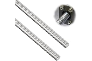 DXiongW 2 Pezzi Barra Filettata M10 x 300 mm, Barra Filettata M10 Inox Asta Filettata M10 Perni filettati con classe di resistenza 4.8, DIN 976, per Diverse Tipologie di Fissaggio