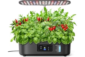 GOLUMUP Sistema de Cultivo Hidropónico Kit de Cultivo Interior con Iluminación LED Automática, Huerto Interior con Temporizador Automático, Altura Ajustable (13 Vainas)