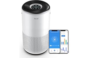 LEVOIT Purificatore d'Aria Smart con APP e ALEXA, Depuratore CADR 433m³/h fino a 90m², 27 dB Silenziosa, Display PM2.5, Filtro HEPA, Elimina 99.97% di Allergi Polline Polvere Odori per Casa