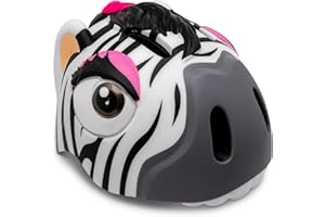 Crazy Safety Casque de vélo pour Enfants | Casque Enfants 2-7 Ans pour vélo, Skateboard, Cyclisme, vélo de Course, Trottinette, Rollers | Casque 3D Animalier léger et Ajustable 49-55 cm (Tigre Vert)