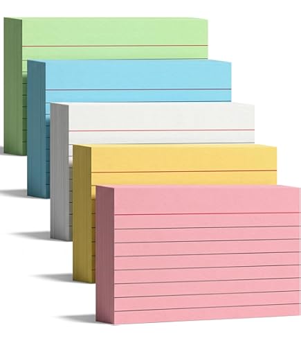 Oxford Flashcards geruit A7 rood (80 stuks