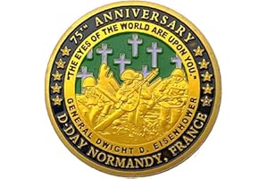 Fopytu D-Day Normandie 75th Anniversary Coin Vétéran Challenge Coin WWII Collectible Coins for France D-Day 75th Anniversary