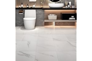 Livelynine Wykładzina podłogowa z PCW, samoprzylepna, imitacja marmurowych płytek, jasnoszara, 30 x 30 cm, winylowe kafelki do kuchni, laminowane, jasne, wodoszczelne, naklejane, 4 płytki