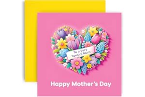 Huxters Mothers Day Card for Mum Birthday Card for Her - To a Very Special Mum - Sweet Mother's Card - 14.8cm