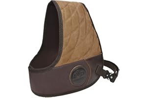 Tas Trost Leder-Schutzweste für Schrotflintengewehr, Schießen, Rückstoßpolster, Schulterweste, Feldschild mit verstellbaren Trägern