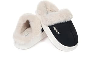 JOMIX Damskie kapcie zimowe domowe ciepłe płaskie ciepłe futrzane kapcie wygodne i miękkie