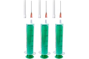 AE-GLAS Zestaw: 1, 2 lub 3 szt. Strzykawki 20 ml, strzykawka laboratoryjna, strzykawka z płynem, strzykawka hobbystyczna z tępą igłą/igłą, do e-liquidów, do hobby i majsterkowania (zestaw 3 x 20 ml)