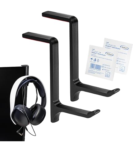 6-teiliges Kopfhörer-Ständer Set – 2 Klemmen & 4 Halter Für Gaming-Headsets, Praktisch & Platzsparend