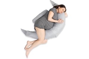 Koala Babycare Cuscino Gravidanza per Dormire XXL 2 in 1 Sfoderabile - Cuscino Allattamento Ipoallergenico ed Ergonomico - Federa esterna 100% Cotone