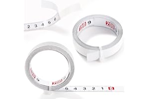 YIXISI 2 Stücke 2m Selbstklebendes Maßband, Metrisches Zum Aufkleben, Rechts Nach Links, für T-Schienen-Fräser Tischsäge, Holzbearbeitungswerkzeug, Weiß