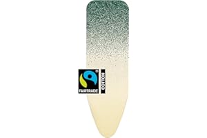 Brabantia - Ironing Board Cover B with 8 mm Foam Padding, Fairtrade Cotton, Durable and Easy Fit for Enhanced Ironing Performance – New Dawn, 124 x 38 cm